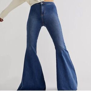 We The Free Just Float On Flare Jeans - Jericho Blue